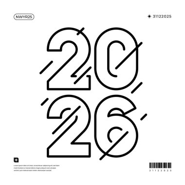 Canlı ve modern bir tasarım 2026 yılını dinamik renk kombinasyonlarıyla sergiliyor.