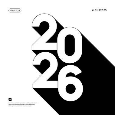 Canlı ve modern bir tasarım 2026 yılını dinamik renk kombinasyonlarıyla sergiliyor.