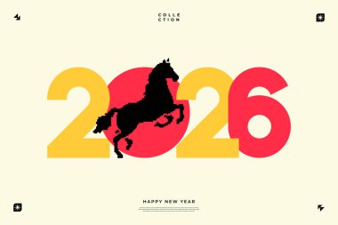 Canlı ve modern bir tasarım 2026 yılını dinamik renk kombinasyonlarıyla sergiliyor.