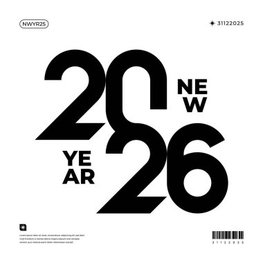 Canlı ve modern bir tasarım 2026 yılını dinamik renk kombinasyonlarıyla sergiliyor.