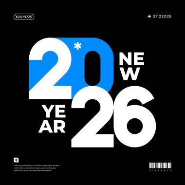 Canlı ve modern bir tasarım 2026 yılını dinamik renk kombinasyonlarıyla sergiliyor.