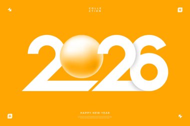 Canlı ve modern bir tasarım 2026 yılını dinamik renk kombinasyonlarıyla sergiliyor.