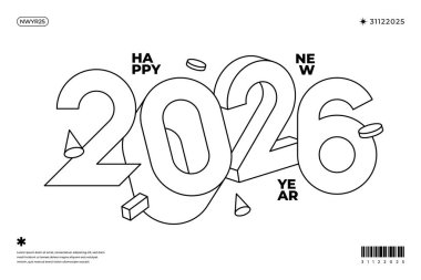 Canlı ve modern bir tasarım 2026 yılını dinamik renk kombinasyonlarıyla sergiliyor.