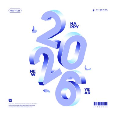 Canlı ve modern bir tasarım 2026 yılını dinamik renk kombinasyonlarıyla sergiliyor.