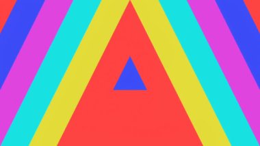 Hipnotik üçgen arka plan. Kusursuz üçgen, Animasyon Hipnoz Şablonu, renkli Hipnoz Şablonu. Ultra HD 4K video canlandırması