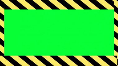 Barikat bandı ya da uyarı kaseti animasyonu. Acil durum ya da tehlikeli bölge kavramı. Polis bant animasyon sembolü, polis yeşil ekrandaki tehlikeli bölgeler için hızlı hareketi uyarıyor
