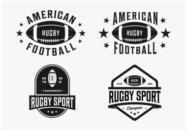 Amerikan futbolu logosu dizaynını ayarla