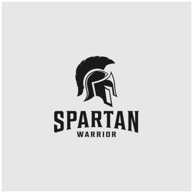 Klasik Spartalı savaşçı logosu tasarımı 1
