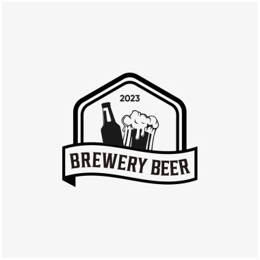 Zarif klasik amblem bira fabrikası logosu tasarımı