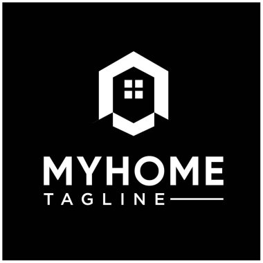 konut kredisi ve emlak için konsept logosu