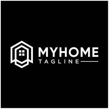 konut kredisi ve emlak için konsept logosu