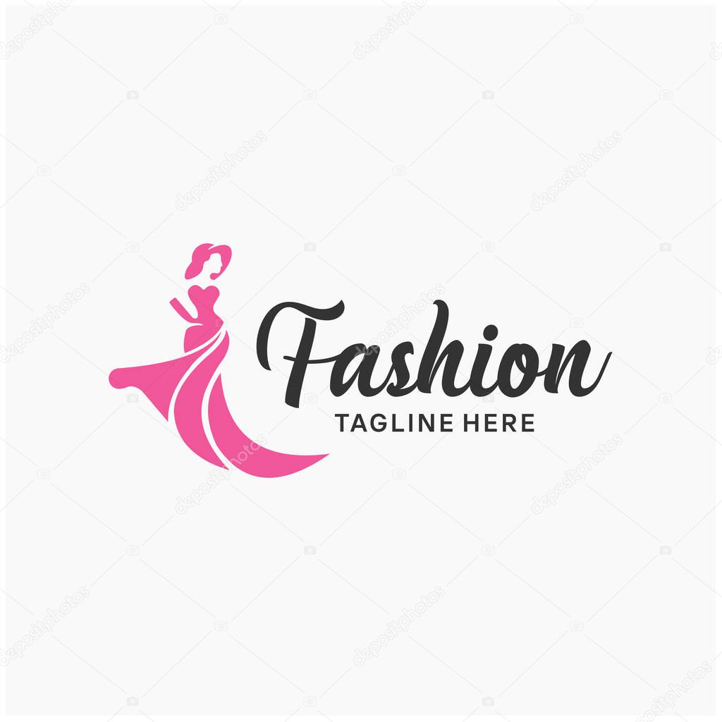 Hand drawn clothing store logo boutique