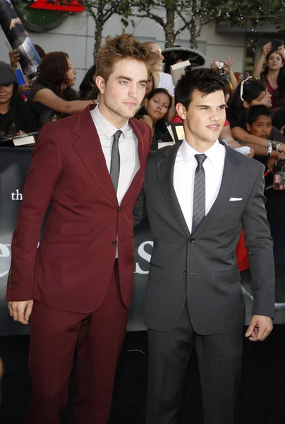 Robert Pattinson Taylor Lautner Premierze Twilight Saga Eclipse Która Odbyła — Zdjęcie stockowe