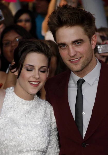 Kristen Stewart Robert Pattinson Los Angeles Première Van Twilight Saga — Stockfoto