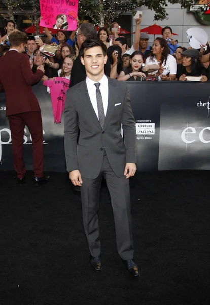 Taylor Lautner Estréia Los Angeles Twilight Saga Eclipse Realizada Nokia — Fotografia de Stock