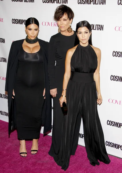 Kris Jenner Kourtney Kardashian Kim Kardashian Celebração Anos Cosmopolitan Magazine — Fotografia de Stock