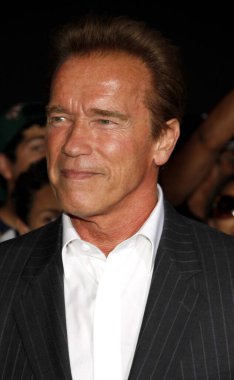 Arnold Schwarzenegger at the Los Angeles premiere of 'The Expendables 2' held at the Grauman's Chinese Theatre in Hollywood, USA on August 15, 2012. clipart