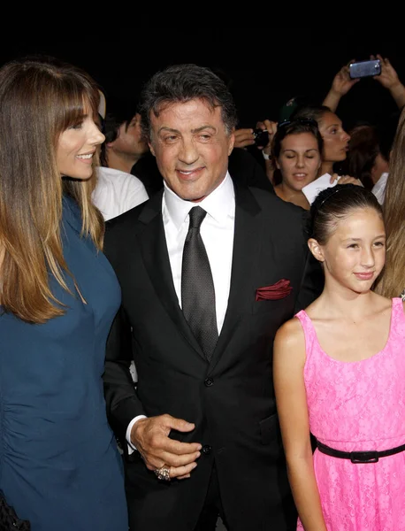 Sylvester Stallone, Scarlet Rose Stallone, Sistine Rose Stallone, Sophia Rose  Stallone, Jennifer Flavin And Michael Rosenbaum At The Los Angeles Premiere  Of 'Guardians Of The Galaxy Vol. 2' Held At The Dolby