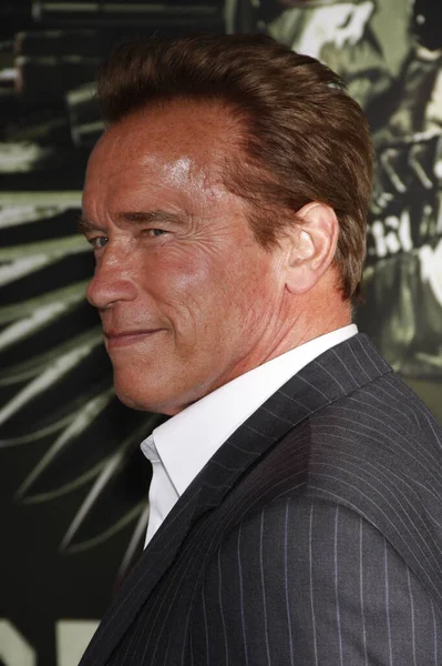 Arnold Schwarzenegger Los Angeles Premiere Expendables Held Grauman Chinese Theatre — Stock Photo, Image