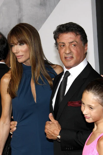 Sylvester Stallone Jennifer Flavin Dcera Scarlet Premiéře Expendables Los Angeles — Stock fotografie