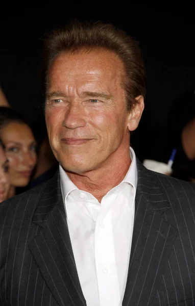 Arnold Schwarzenegger Til Los Angeles Premiere Expendables Der Blev Afholdt Stock-billede