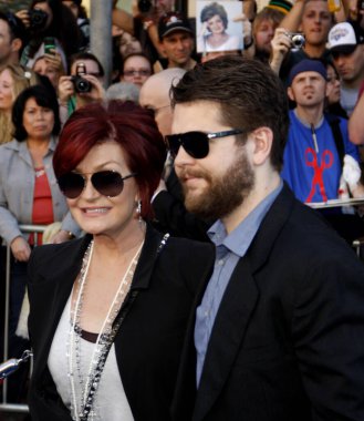 Sharon Osbourne and Jack Osbourne at the Los Angeles premiere of 'Gnomeo And Juliet' held at the El Capitan Theatre in Hollywood, USA on January 23, 2011.