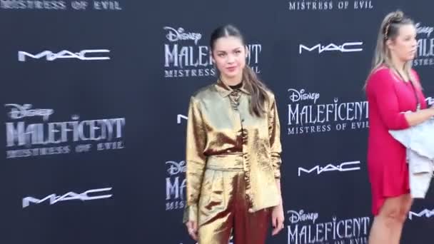 Olivia Rodrigo World Premiere Disney Maleficent Mistress Evil Held Capitan — Stock Video