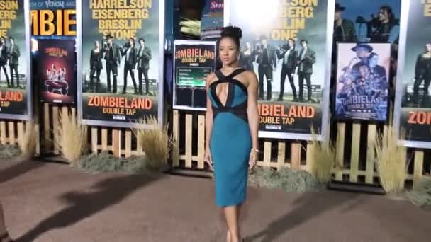 Dania Ramirez Los Angeles Premiere Zombieland Double Tap Held Regency — Video Stock