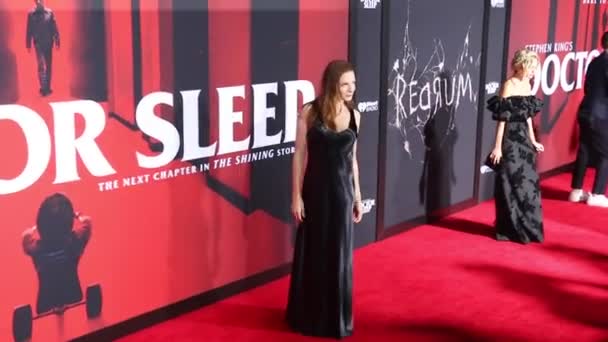 Rebecca Ferguson Los Angeles Premiere Doctor Sleep Held Regency Village — Stock Video