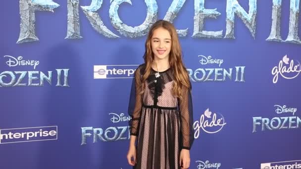 Julia Butters World Premiere Disney Frozen Held Dolby Theatre Hollywood — 图库视频影像