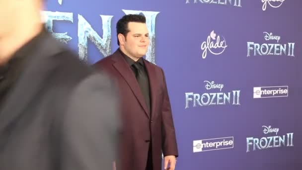 Josh Gad Wereldpremière Van Disney Frozen Het Dolby Theatre Hollywood — Stockvideo