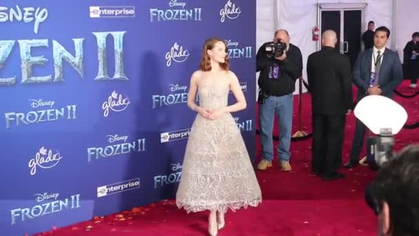 Evan Rachel Wood Wereldpremière Van Disney Frozen Gehouden Het Dolby — Stockvideo