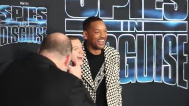 Tom Holland and Will Smith at the Los Angeles premiere of 'Spies In Disguise' held at the El Capitan Theatre in Hollywood, USA on December 4, 2019.