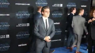 Oscar Isaac, Kathleen Kennedy and Frank Marshall at the World premiere of Disney's 'Star Wars: The Rise Of Skywalker' held at the Dolby Theatre in Hollywood, USA on December 16, 2019.