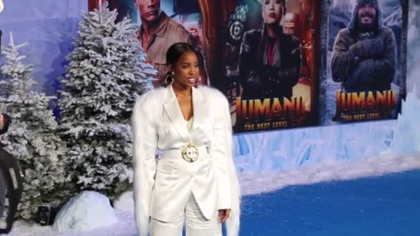Kelly Rowland Jumanji Next Level Dünya Prömiyerinde Aralık 2019 Hollywood — Stok video