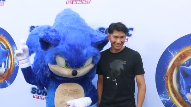 Haruki Satomi Family Day Event Sonic Hedgehog Held Paramount Theatre — Stockvideo