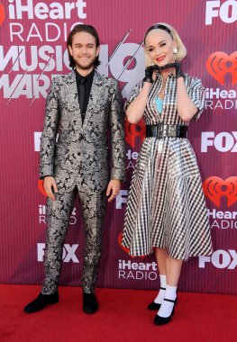 Katy Perry and Zedd at the 2019 iHeartRadio Music Awards held at the Microsoft Theater in Los Angeles, USA on March 14, 2019.