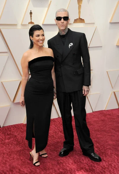 Kourtney Kardashian Travis Barker 94Th Annual Academy Awards Realizado Dolby — Fotografia de Stock