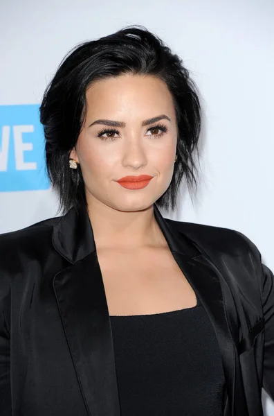 Demi Lovato Podczas Dnia Kalifornii Które Odbyło Się Forum Inglewood — Zdjęcie stockowe