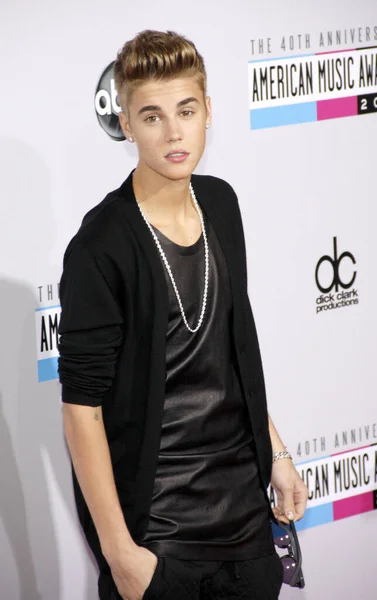 Justin Bieber Éves Évforduló American Music Awards Tartott Nokia Theatre — Stock Fotó