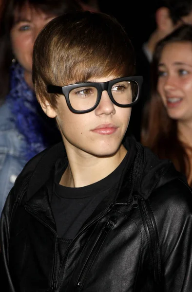 Justin Bieber Στην Πρεμιέρα Του Megamind Στο Λος Άντζελες Που — Φωτογραφία Αρχείου