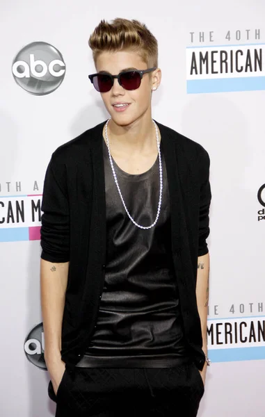 Justin Bieber Årsdagen American Music Awards Som Hölls Nokia Theatre — Stockfoto