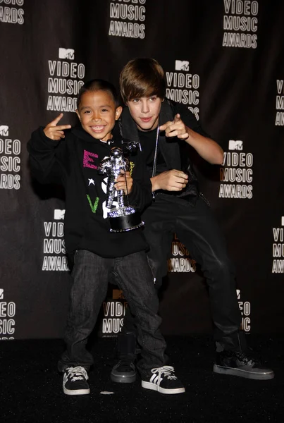 Justin Bieber Gali Mtv Video Music Awards 2010 Która Odbyła — Zdjęcie stockowe