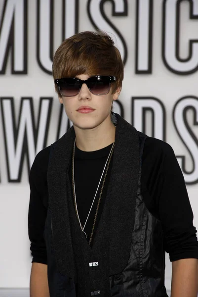 Justin Bieber Bei Den Mtv Video Music Awards 2010 Nokia — Stockfoto