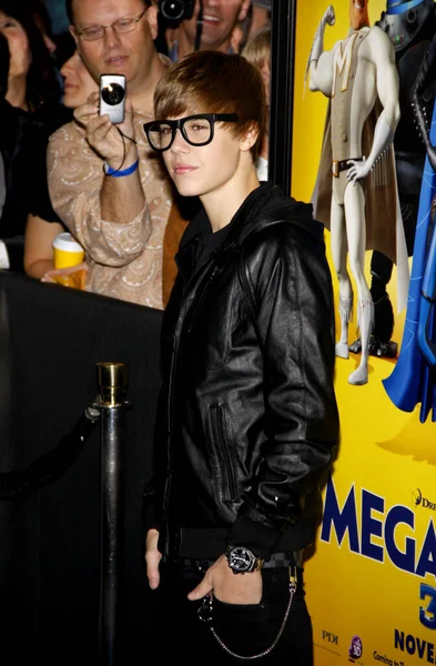 Justin Bieber Megamind Los Angeles Premierjén Melyet Usa Beli Hollywoodban — Stock Fotó