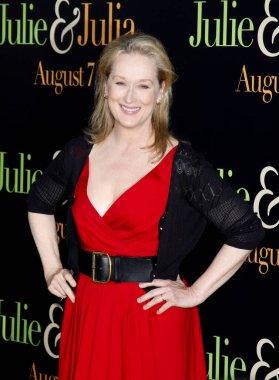 Meryl Streep, 26 Temmuz 2009 'da ABD' nin Westwood kentindeki Mann Village Tiyatrosu 'nda düzenlenen' Julie ve Julia 'nın Los Angeles galasında.