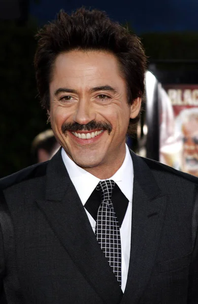 Robert Downey Alla Prima Los Angeles Tropic Thunder Tenutasi Mann — Foto Stock