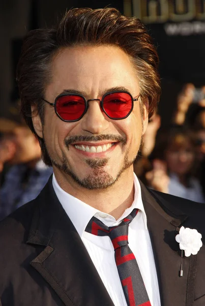 Robert Downey Estréia Iron Man Los Angeles Realizada Capitan Theatre — Fotografia de Stock