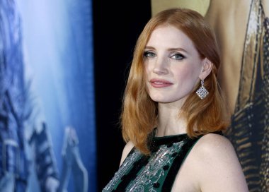 Jessica Chastain, 11 Nisan 2016 'da ABD' nin Westwood kentindeki Regency Village Theatre 'da düzenlenen' Avcı: Kış Savaşı 'nın Los Angeles galasında.