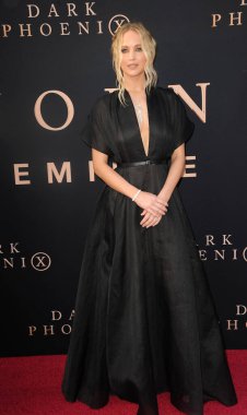 Jennifer Lawrence, 4 Haziran 2019'da Hollywood,ABD'deki Tcl Chinese Theatre'da düzenlenen 'Dark Phoenix'in Los Angeles galasında.